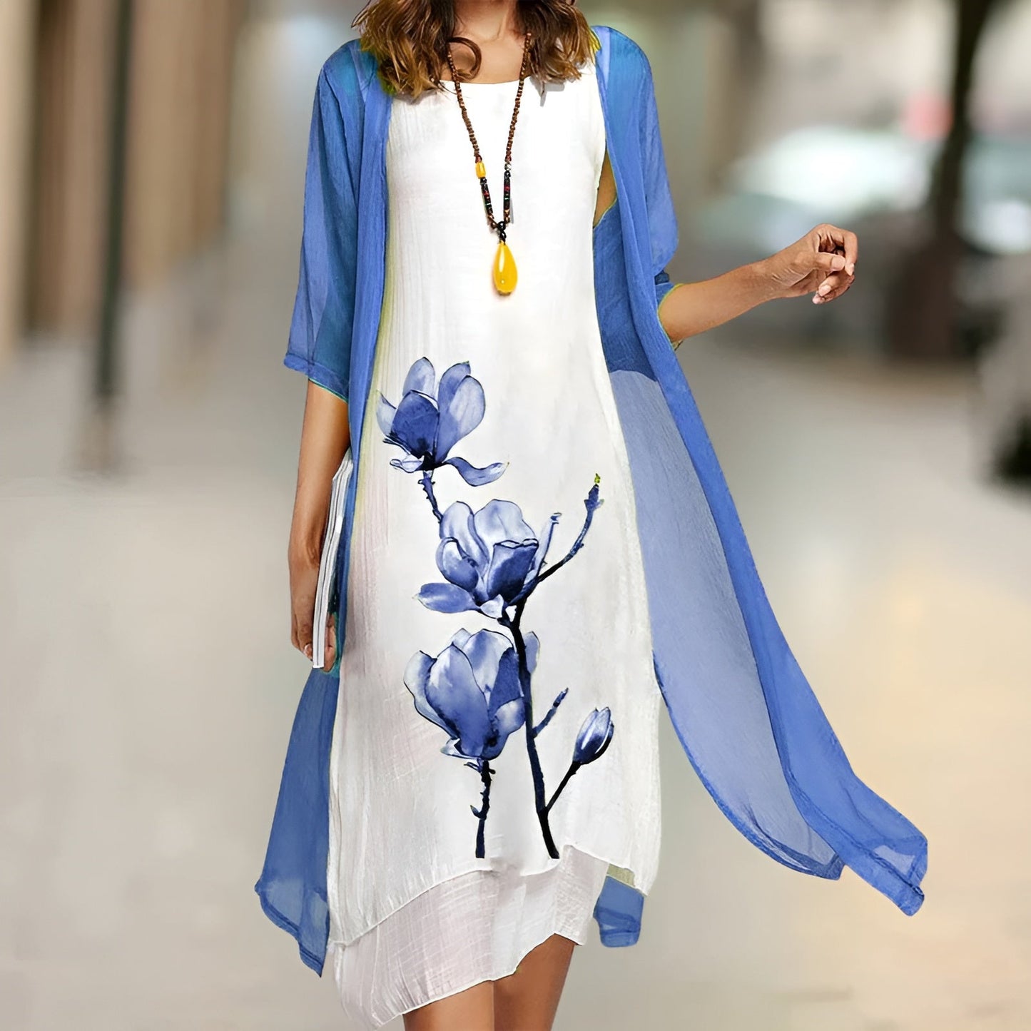 Nova™ | Elegantes Kleid- und Strickjacken-Set