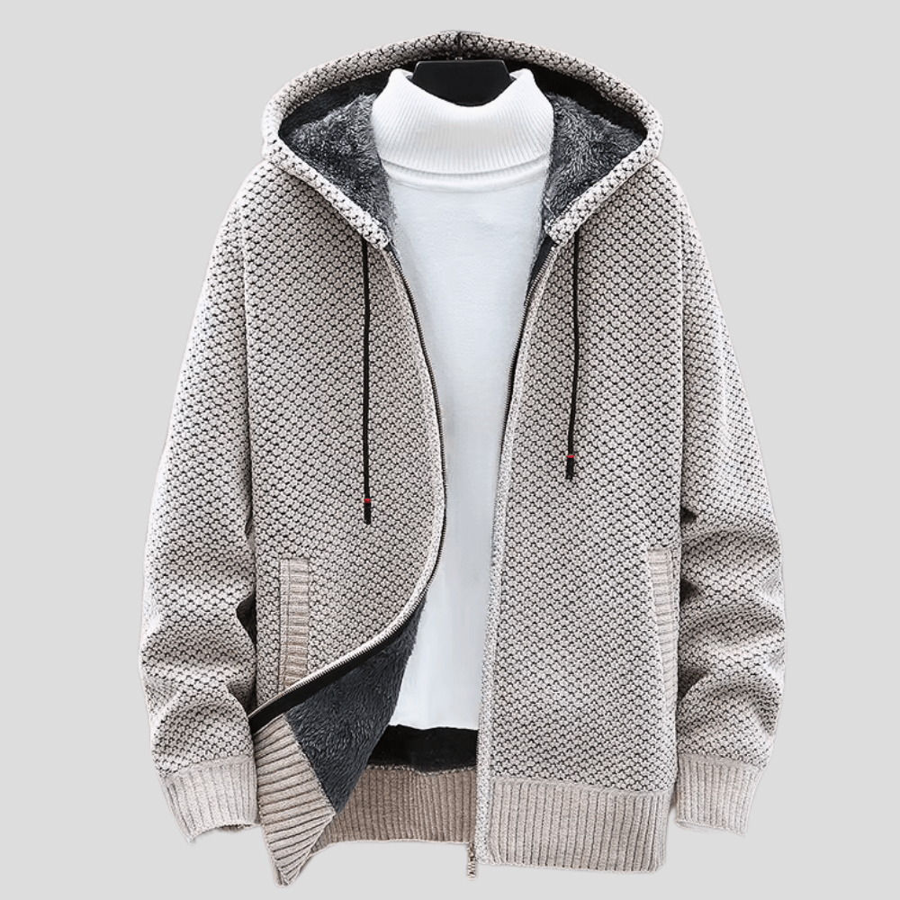 Alaric™ | Heritage Strick-Kapuzenpullover mit Reißverschluss