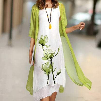 Nova™ | Elegantes Kleid- und Strickjacken-Set