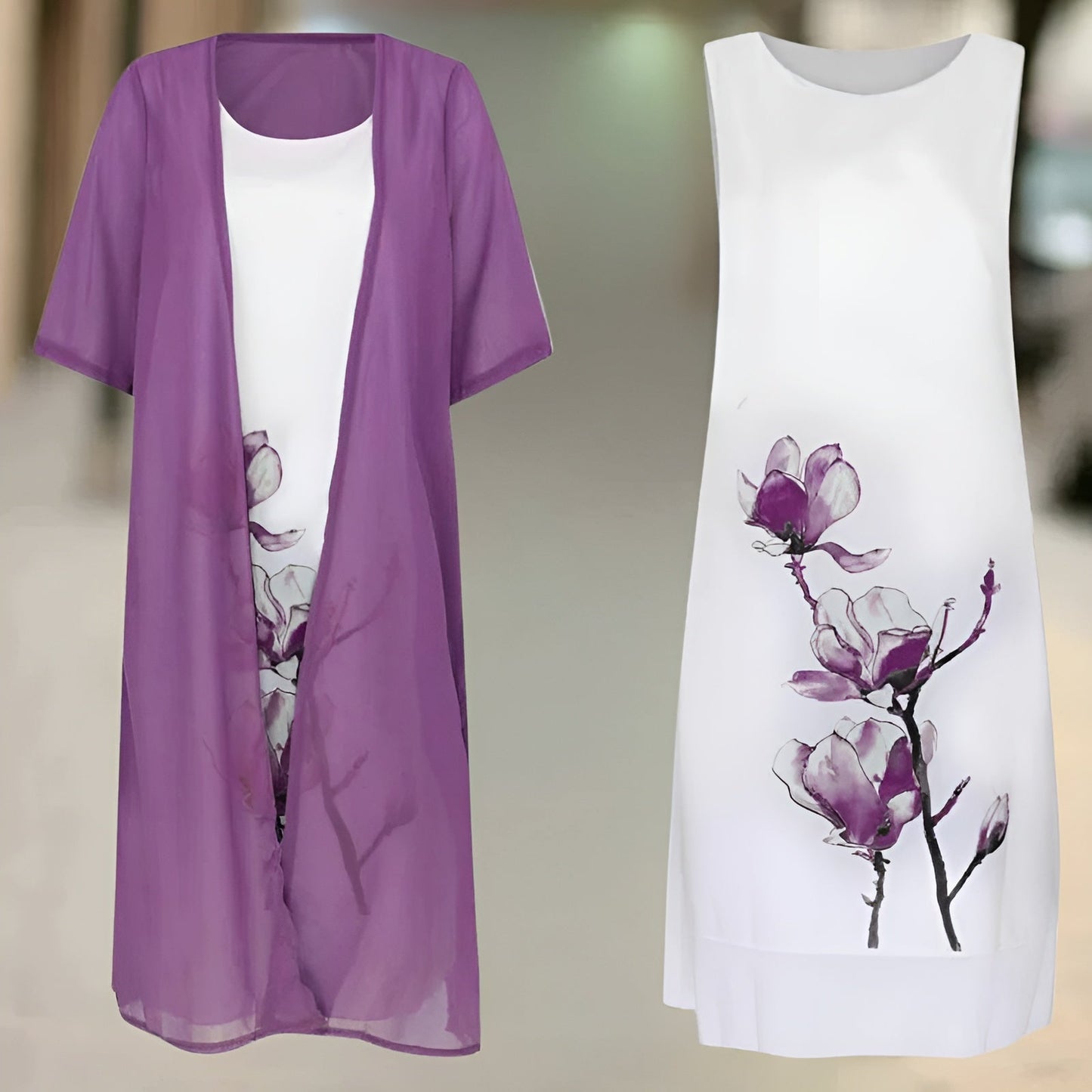 Nova™ | Elegantes Kleid- und Strickjacken-Set