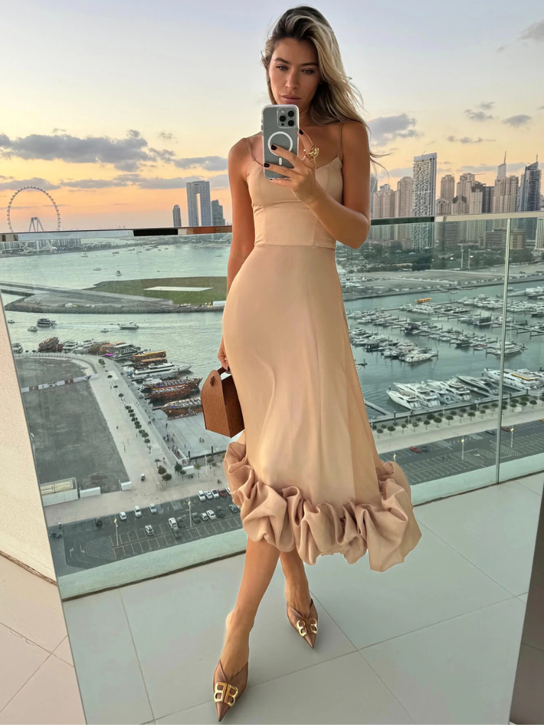 Violett™ | Elegantes Rüschenkleid