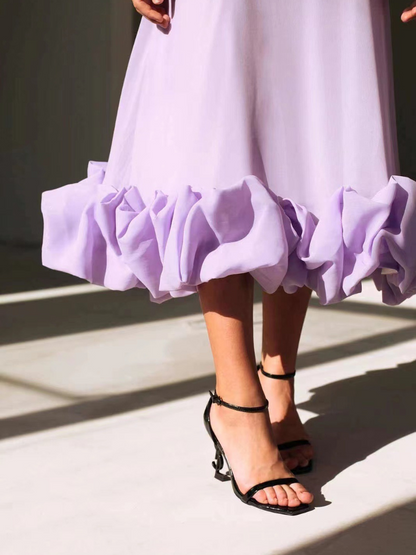 Violett™ | Elegantes Rüschenkleid