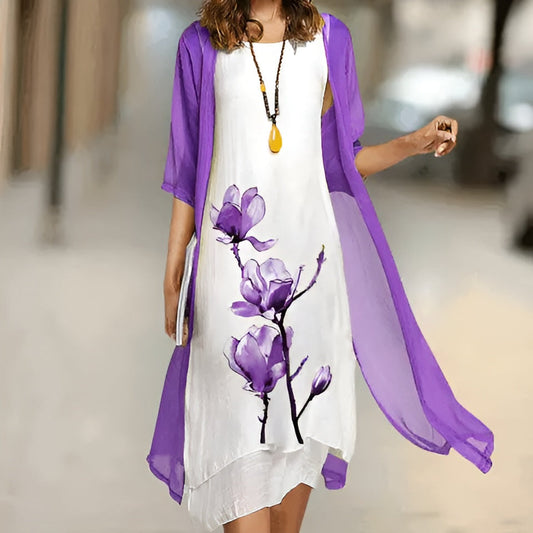 Nova™ | Elegantes Kleid- und Strickjacken-Set